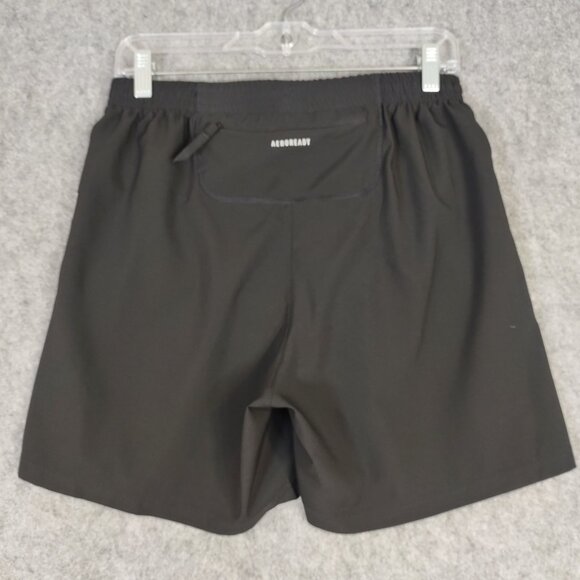 Adidas Men's Shorts Black Sz M 5" Own The Run 5 Athletic Back Zip Pocket Lined - Picture 6 of 16